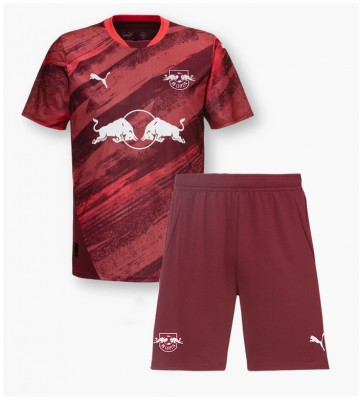 RB Leipzig Xavi Simons #10 Udebanetrøje Børn 2024-25 Kortærmet (+ Korte bukser)